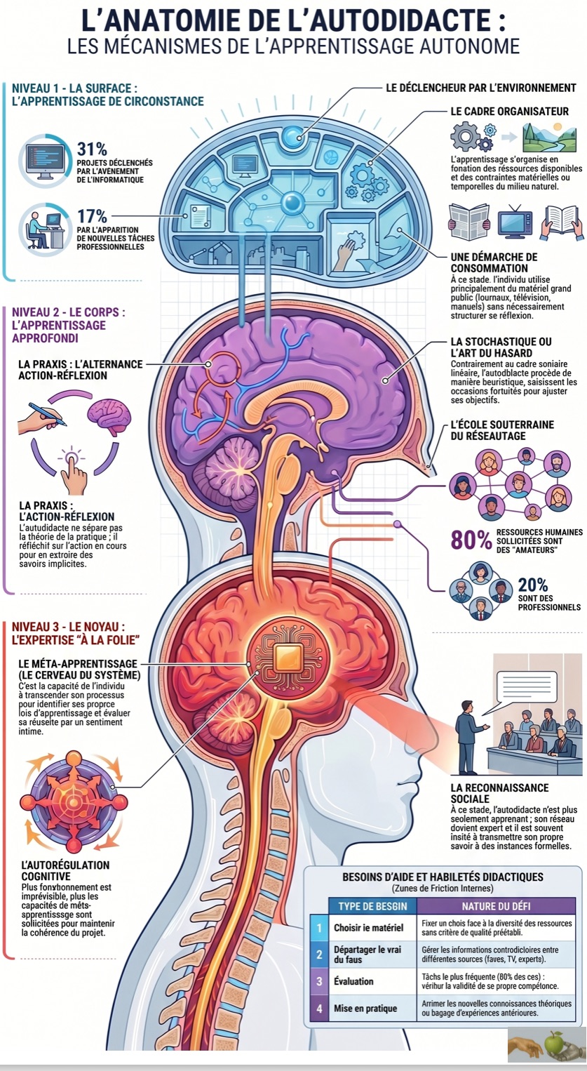 Anatomie de l'apprenant autodidacte : piliers cognitifs, affectifs et sociaux