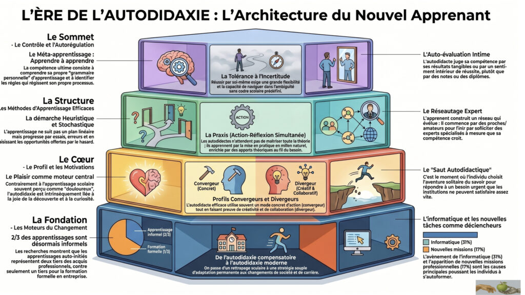 Schéma de l'architecture mentale de l'apprenant autodidacte