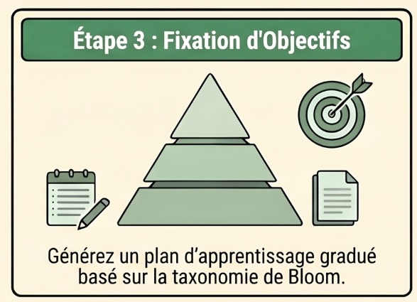 Étape 3 : faire générer des objectifs d’apprentissage gradués selon la taxonomie de Bloom