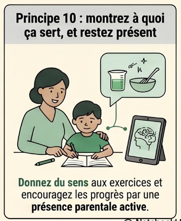 Principe 10 : montrer à quoi ça sert et rester présent