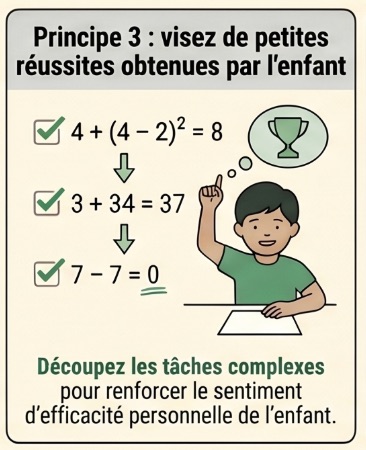 Principe 3 : viser de petites réussites obtenues par l'enfant