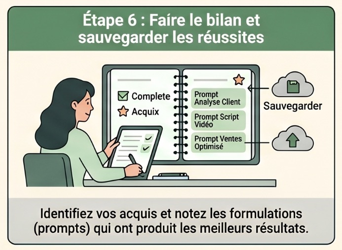 Étape 6 : faites votre bilan