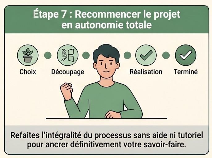 Étape 7 : refaites le projet sans aide