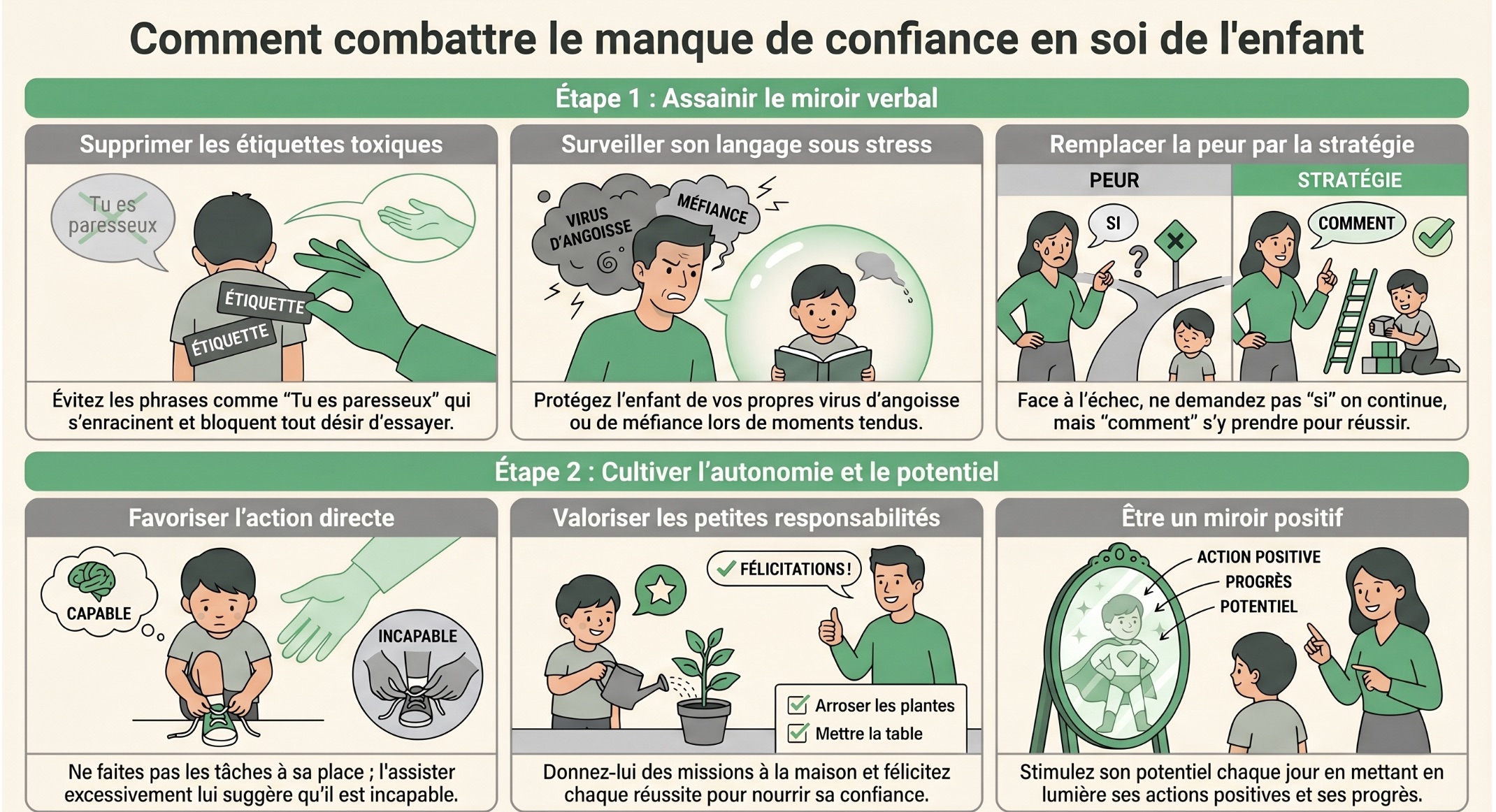 Fiche pratique : combattre le manque de confiance en soi de l'enfant