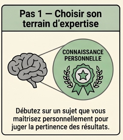 Pas 1 : choisir un terrain où l'on est déjà expert de soi-même