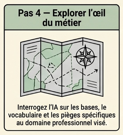 Pas 4 : aller chercher l'œil du métier