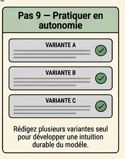 Pas 9 : voler de ses propres ailes