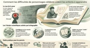 Illustration : le pouvoir des biographies de figures célèbres sur l'apprentissage des enfants