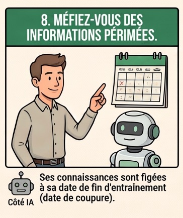 Réflexe 8 : se méfier des informations périmées de l'IA