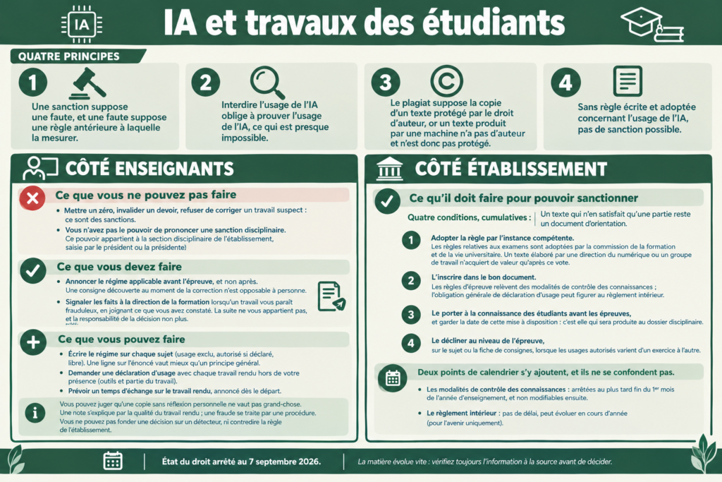 IA et travaux des étudiants dans l'enseignement supérieur