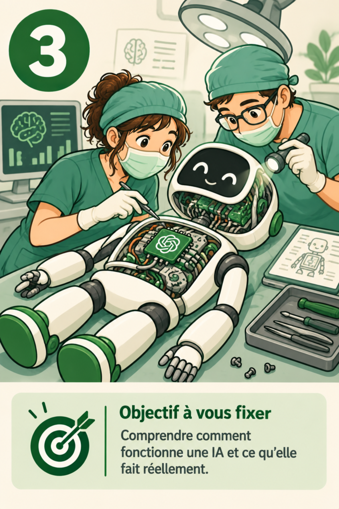 Deux chirurgiens ouvrent un robot pour observer comment fonctionne une IA